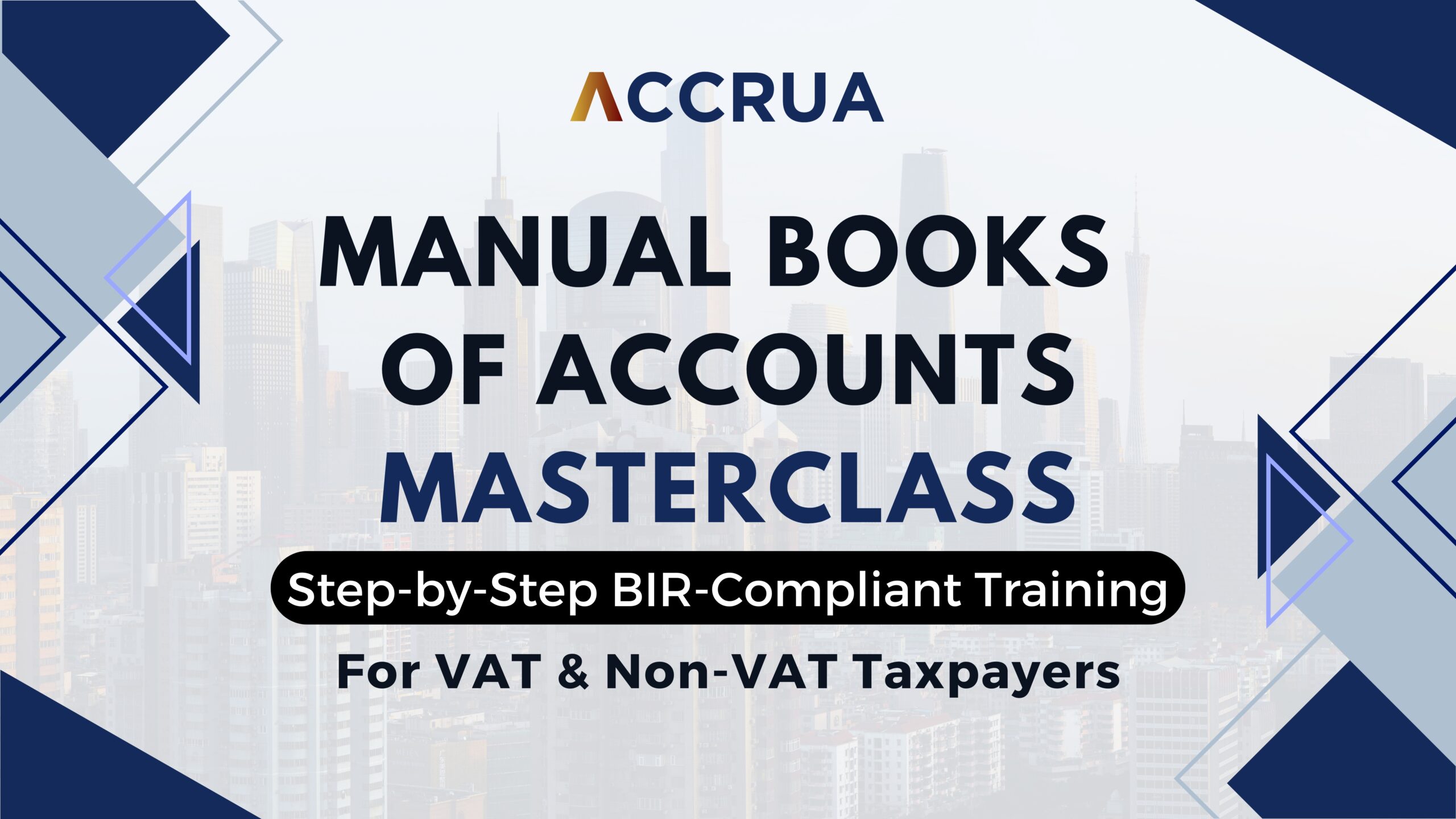BIR Manual Books of Accounts Masterclass (VAT & Non-VAT)